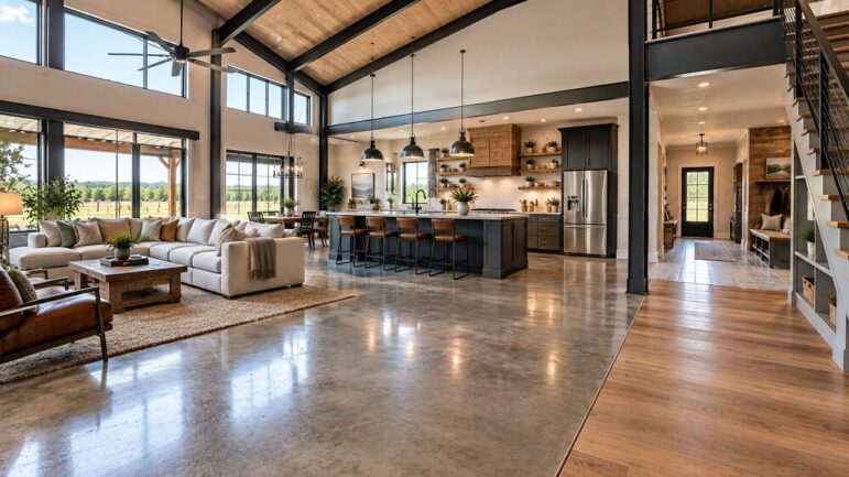 barndominium flooring design